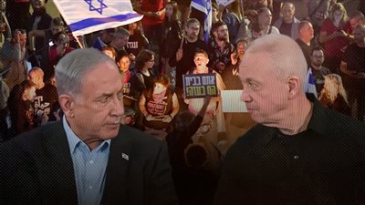 رئيس الوزراء الاسرائيلى الاسبق يدعو لعصيان مدنى ضد نتنياهو لإقالته لوزير الدفاع