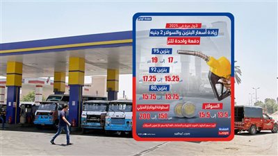 زيادة أسعار البنزين والسولار 2 جنيه دفعة واحدة للتر