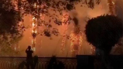 بالصور.. تفاصيل حريق مصر القديمة.. النيران التهمت الأشجار والنخيل على كورنيش النيل 