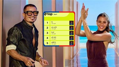 الهضبة عمرو دياب الأعلى استماعا فى توب شهر يوليو على أنغامي