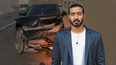 نجاة أحمد بتشان من الموت بعد تعرضة لحادث مرورى