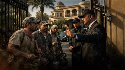 أمن كمبوند شهير بأكتوبر يمنع 