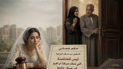 الحاضنة المالكة لمسكن أو تقيم عند والدها لا تستحق التمكين من شقة الزوجية